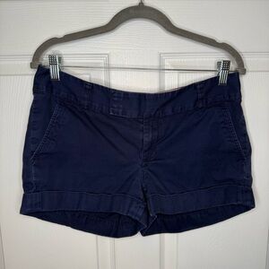 Lilly Pulitzer Navy Blue Women's Barclay Shorts with Cuffed Hem Size 6 GUC